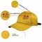 Gelbe gebogene Kappe/Gewohnheit stickten der Mädchen-6 Platte Baseballmütze-einfaches Muster