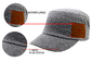 Kundengebundene Lederflicken LOGO justierbare Kadett-Hüte, flache Spitzen-Offizier- in der Armeehut-kühler Entwurf