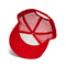 Mode-rote Maschen-Unisexbaseballmütze für Sommer mit flachem Stickerei-Logo
