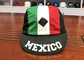 Mischungs-Farbsport-Vati-Hüte fertigten 5 Platten-unstrukturierte trockene - geeignete Sonderdruck-Mexiko-Logo-Sport-Kappen-Hüte besonders an