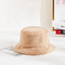 Einfache Farbwarme Pelzplüsch-Fischer-Bucket Hat For-Damen