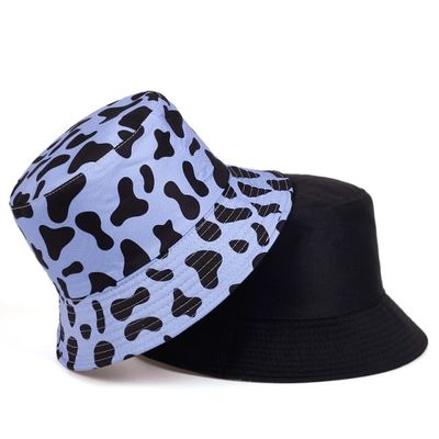 Kappe Mode-Sommer-Baumwolleimer-Hut-Kuh-gestreifte Druck-Hip Hops Panama