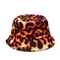 Kuh-Leopard Faux-Pelz-flaumiger Fischer-Bucket Hat Soft-Samt-Pelzhut für Frauen