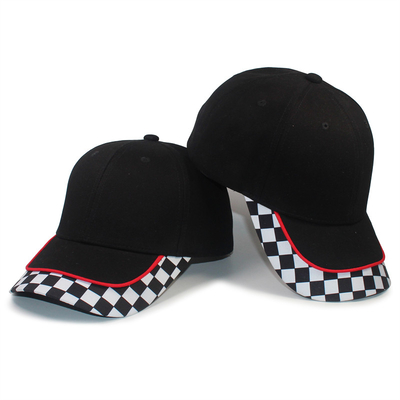 Guangzhou Unisex Druck Baumwolle Baseballkappe Stoff überprüft 6 Panel Sport Baseballkappe
