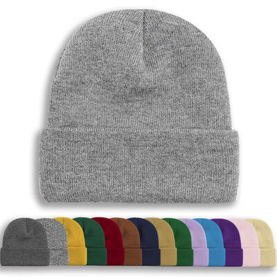 OEM-ODM-Design schwarze leere Kapuzen kundenspezifische Schädelmütze gestrickte Kapuze Wintermütze