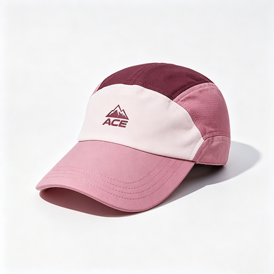 Flat Brim 5 Panel Camper Hut mit anpassbarem Logo und Hook-and-Loop-Gürtel für Outdoor-Aktivitäten