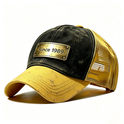 Kurvige Kante 5 Panel Trucker Cap Oem angeboten Trucker Hut Komfortabel Atmung und verstellbar für den ganzen Tag tragen