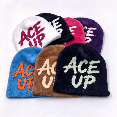 Plüschige flauschige Strickmützen Winter Acryl Polyester Wolle Merino warm weich bequem Kopfbedeckung geeignet für kaltes Wetter